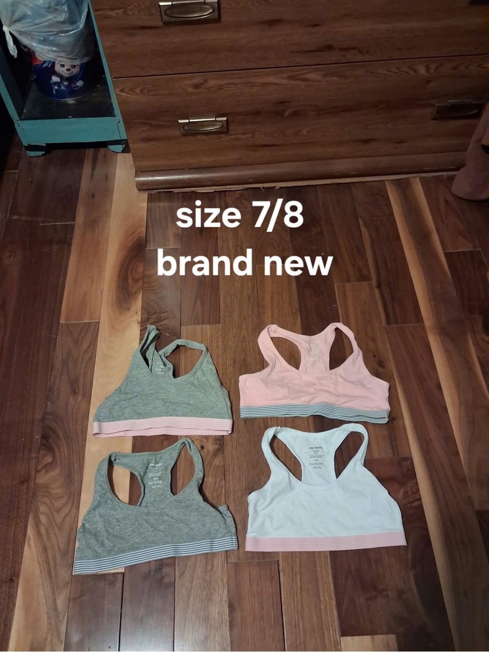 Joe Fresh Girls Racerback Sports Bras - Pink, Gray, White